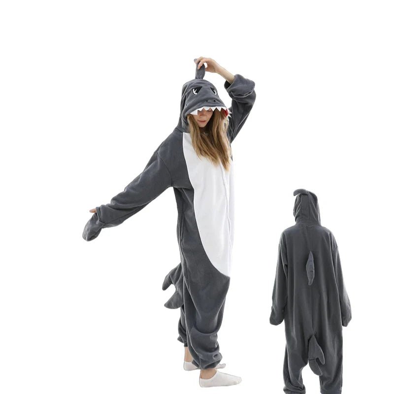 Grey Shark Kigurumi Pajamas - Cake Pops Parties