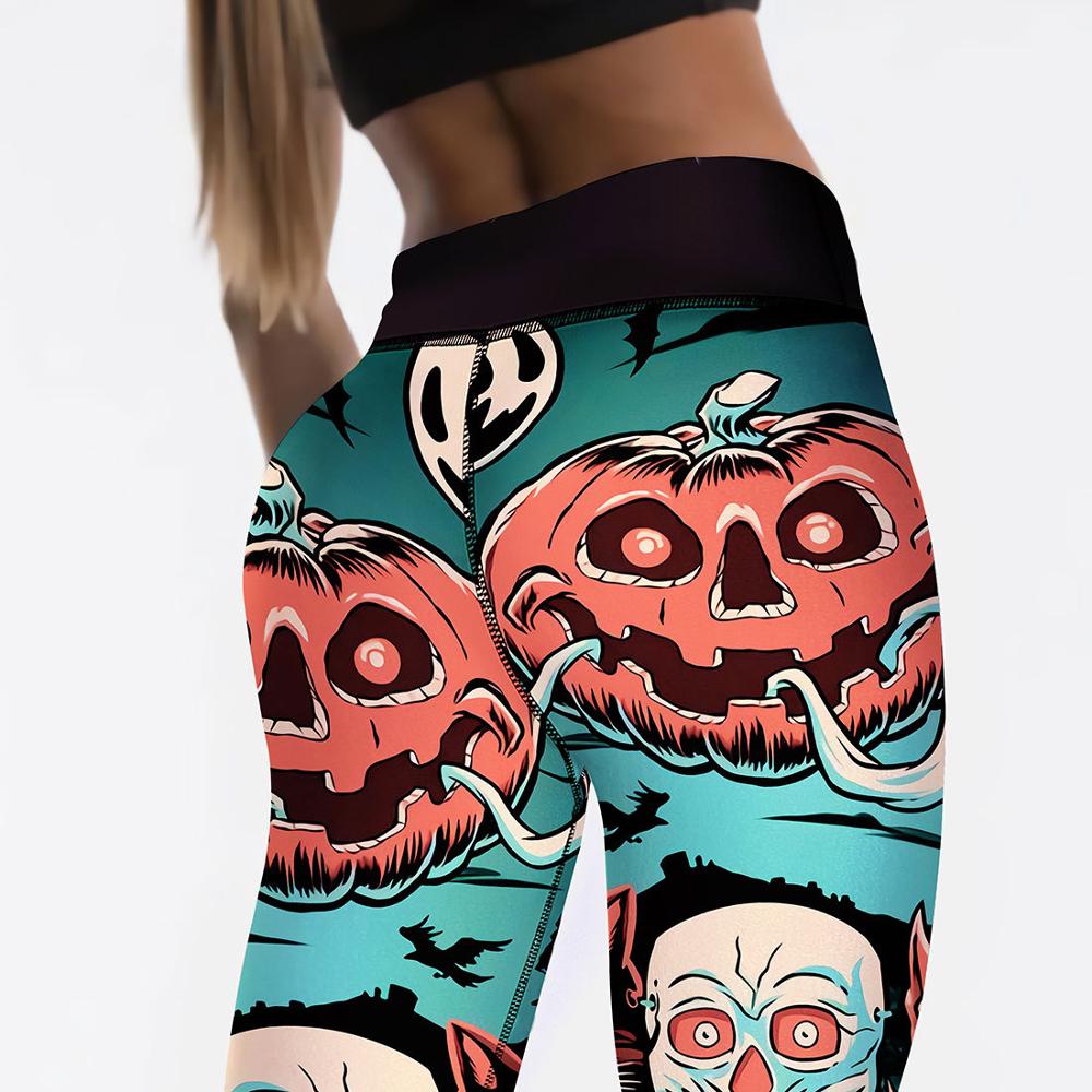 Halloween Pumpkin Digital Print Yoga Pants - Cake Pops Parties