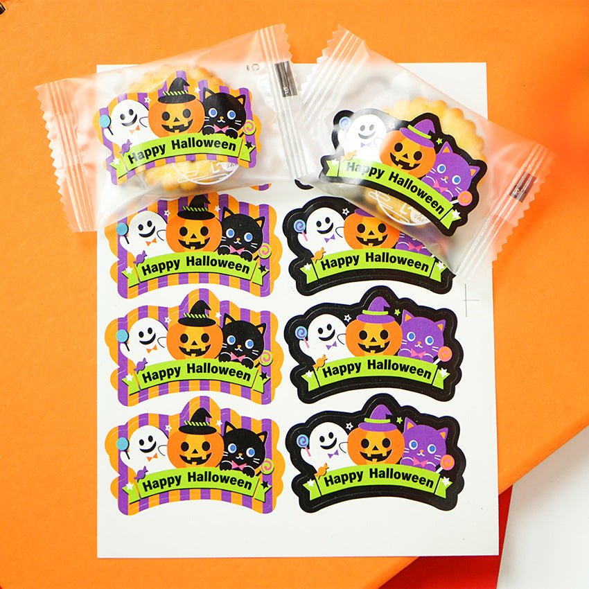 Halloween Pumpkin Stickers Set - Cake Pops Parties