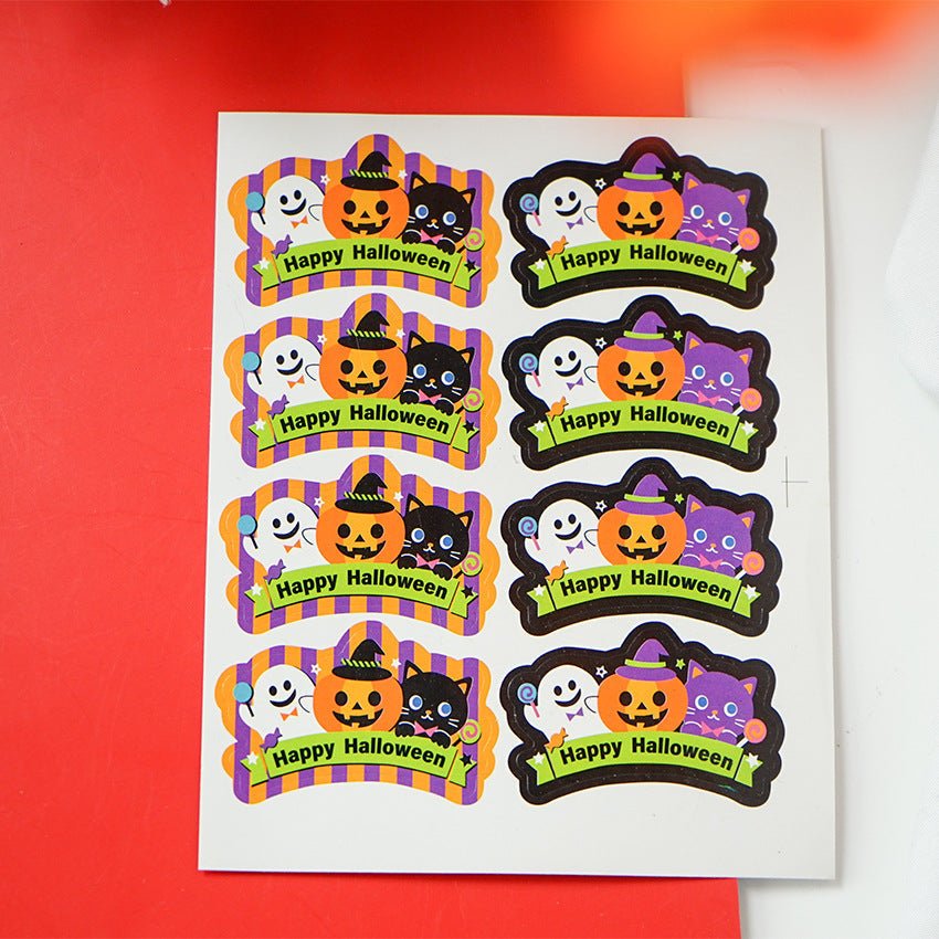 Halloween Pumpkin Stickers Set - Cake Pops Parties