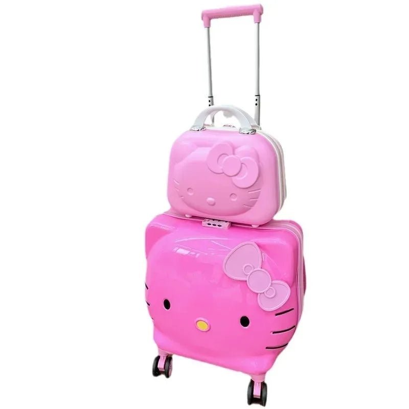 Hello Kitty 20" Suitcase & 14" Cosmetic Case Kids Travel Set Gift - Cake Pops Parties