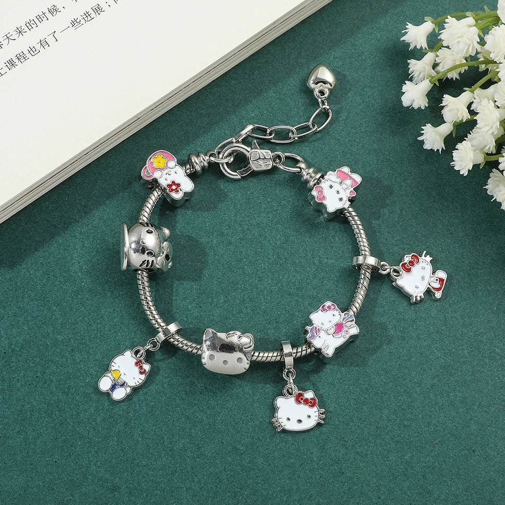 Hello Kitty Adjustable Bracelet Cute Anime Alloy Jewelry Gift - Cake Pops Parties