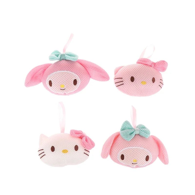 Hello Kitty Bath Brush Sponge Balls Soft Mesh Body Scrubbers - Cake Pops Parties