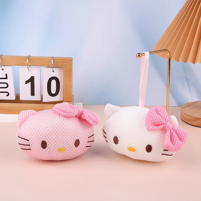 Hello Kitty Bath Brush Sponge Balls Soft Mesh Body Scrubbers - Cake Pops Parties
