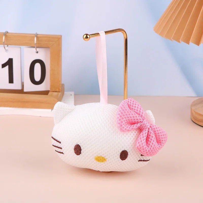 Hello Kitty Bath Brush Sponge Balls Soft Mesh Body Scrubbers - Cake Pops Parties