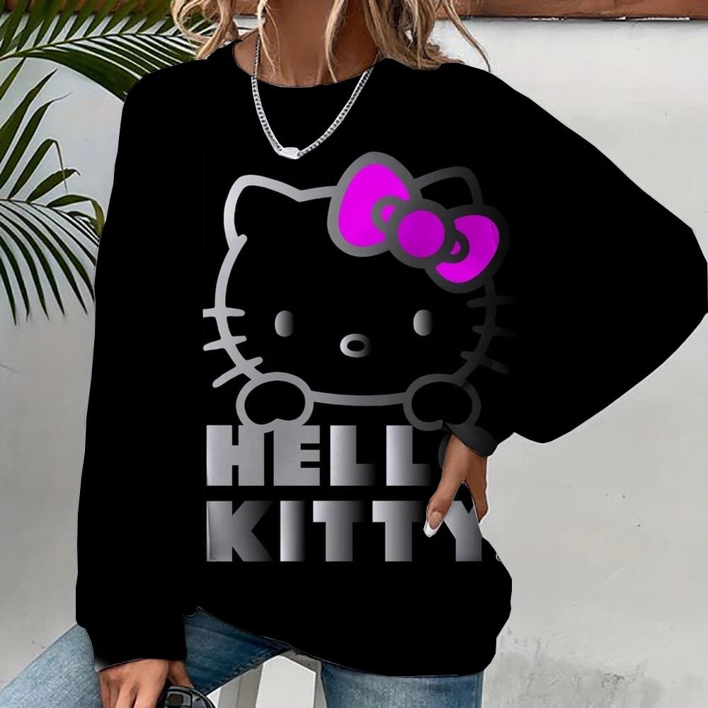 Hello Kitty Cartoon Pullover | Unisex Spring Autumn Fashion Hoodie - Cake Pops Parties