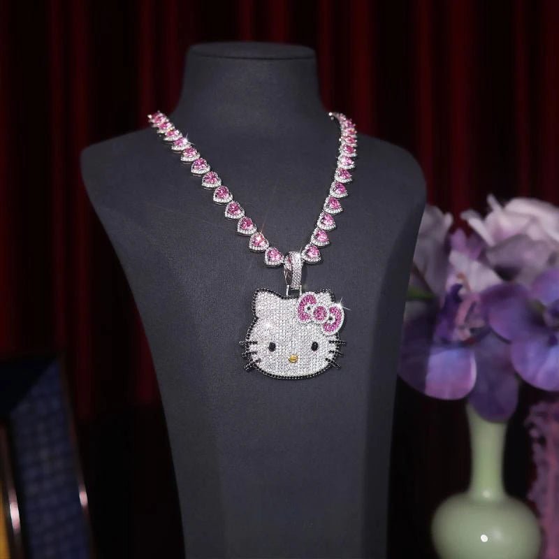 Hello Kitty Clavicle Necklace Kawaii Sanrio Couple Pendant Chain - Cake Pops Parties