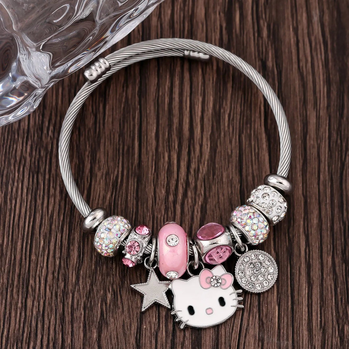 Hello Kitty DIY Pink Bow Bracelet Cosplay Sanrio Cute Gift - Cake Pops Parties