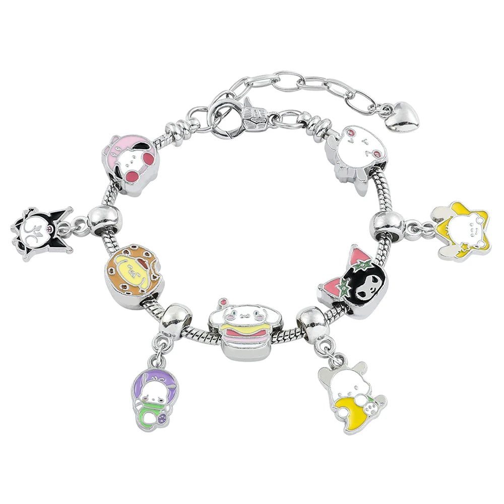Hello Kitty Gold Plated Charm Bracelet Women Kawaii Sanrio Gift - Cake Pops Parties