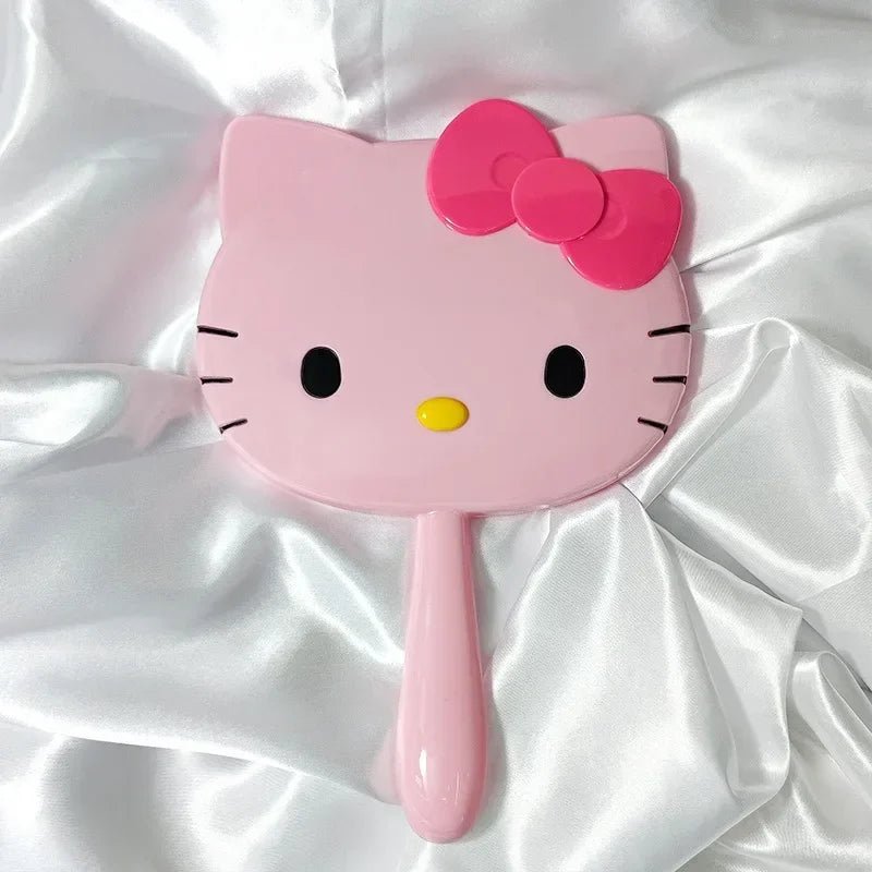 Hello Kitty Kawaii Handheld Makeup Mirror Cat Handle Girl Gift - Cake Pops Parties