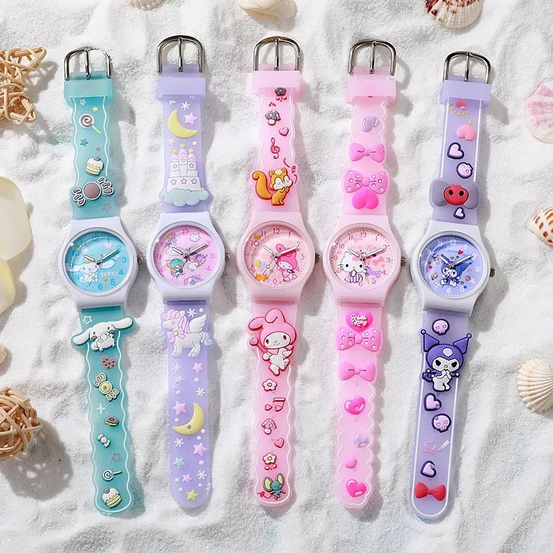Hello Kitty Kids Watch Waterproof Kuromi Cinnamoroll Gift - Cake Pops Parties