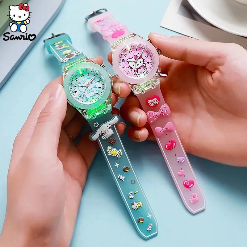 Hello Kitty Kuromi Cinnamoroll 3D Luminous Watch Kids Gift - Cake Pops Parties