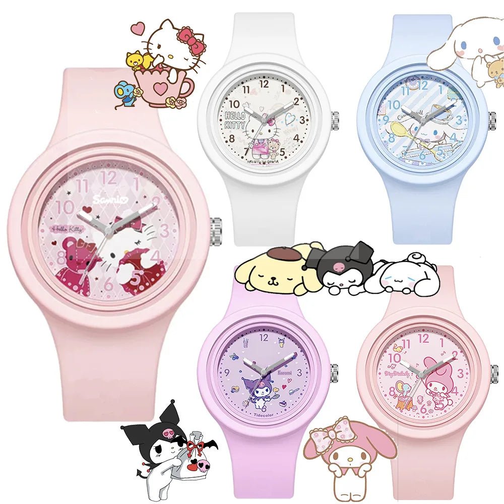 Hello Kitty Kuromi Cinnamoroll Girls Watch Waterproof Sports - Cake Pops Parties