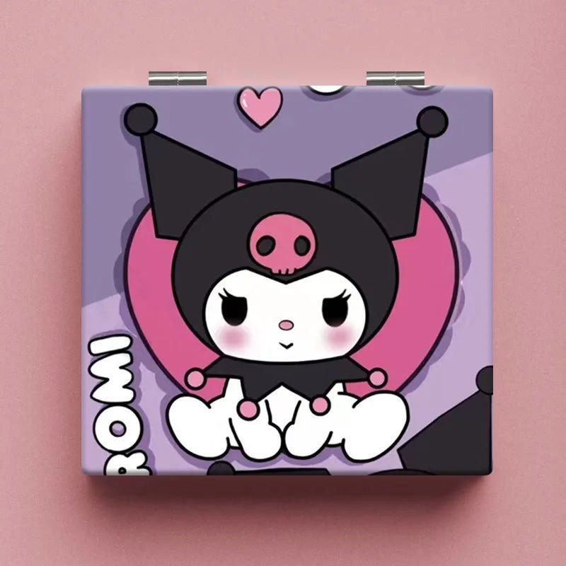 Hello Kitty Kuromi Compact Mirror Portable Folding Makeup Gift - Cake Pops Parties
