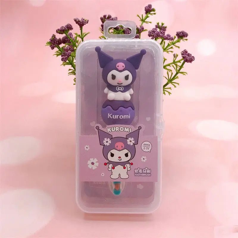 Hello Kitty Kuromi Kids Toothbrush 3D Silicone Soft Bristle - Cake Pops Parties