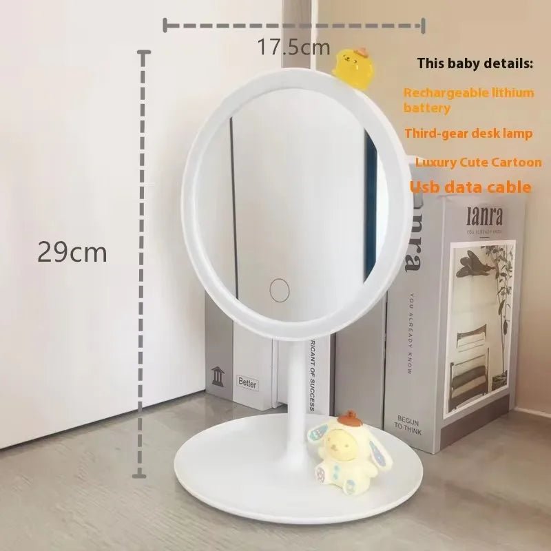 Hello Kitty LED Makeup Mirror Kawaii Sanrio 3 - Color Desktop Gift - Cake Pops Parties