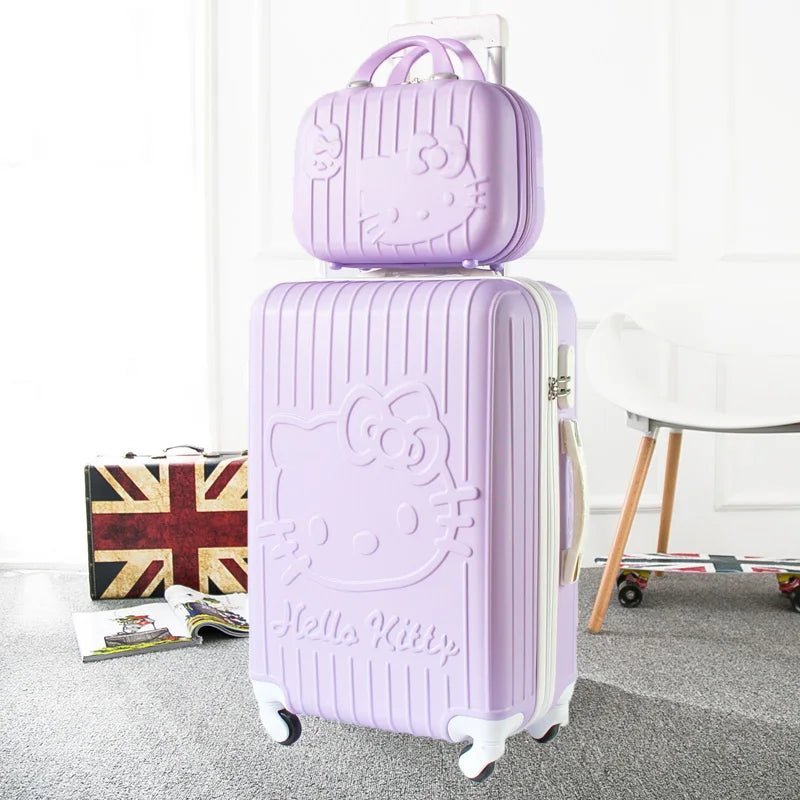 Hello Kitty Luggage 20"/24" Sanrio Anime Travel Trolley Suitcase - Cake Pops Parties