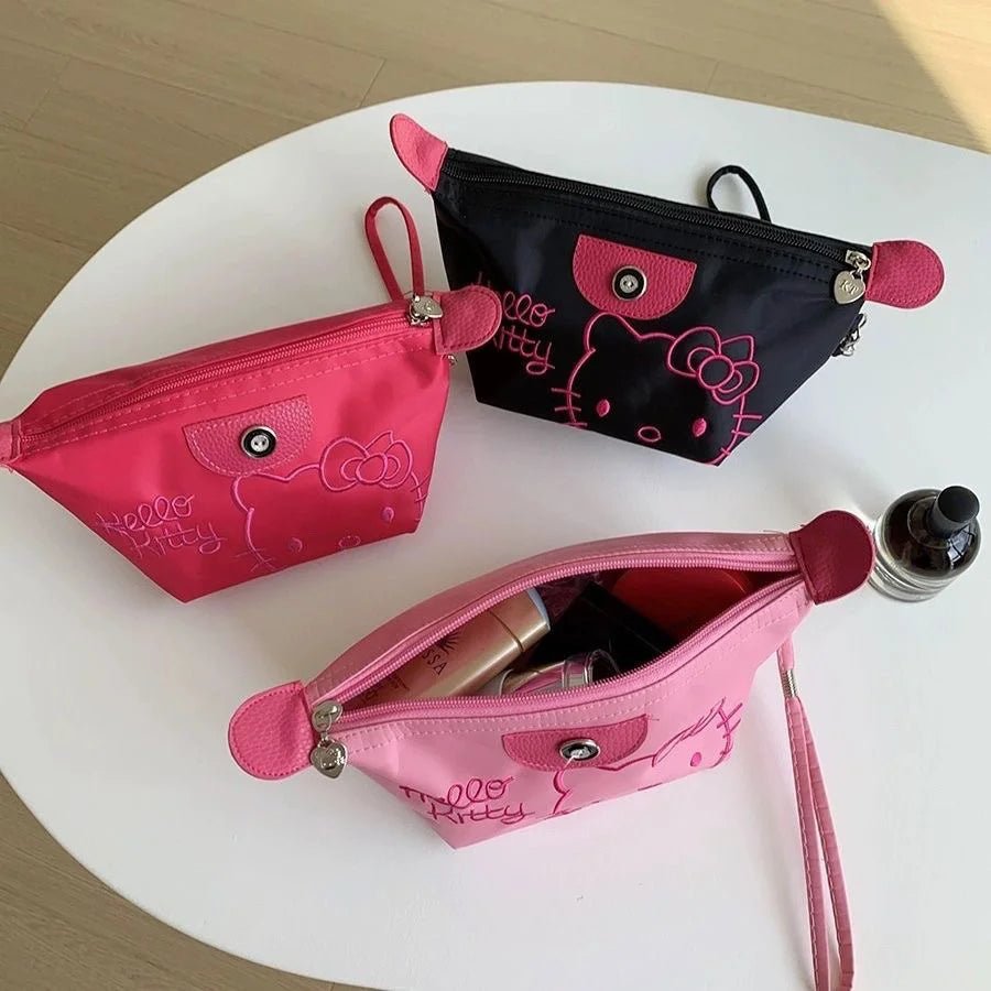 Hello Kitty Makeup Bag | Anime Travel Storage | Waterproof Gift - Cake Pops Parties