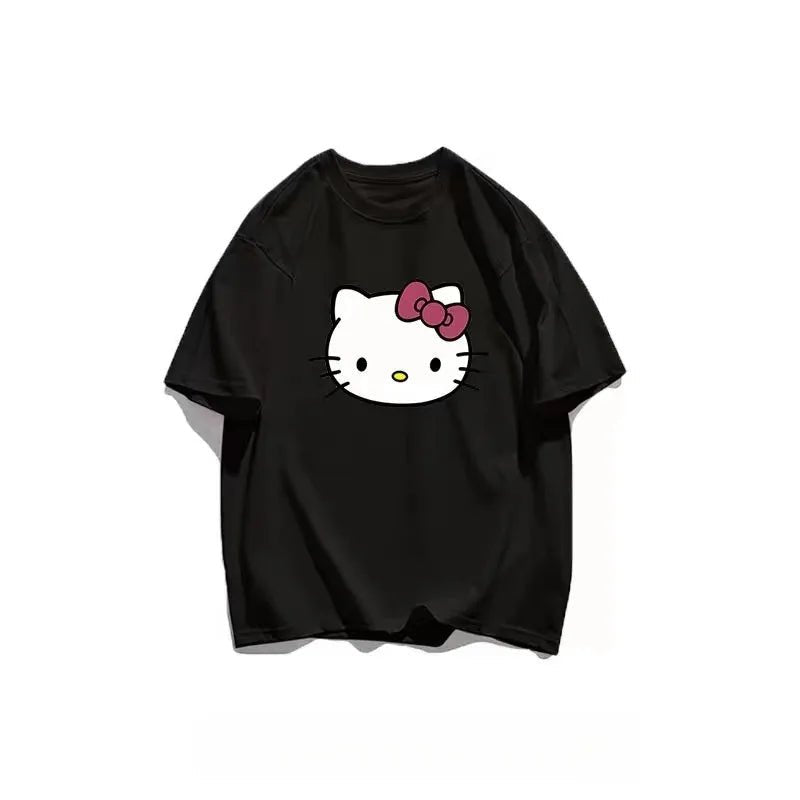 Hello Kitty Plus Size Women's Loose Cotton Summer Street Tee - Cake Pops Parties