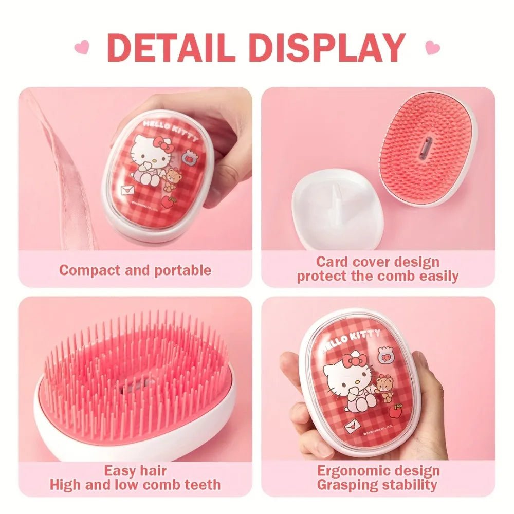 Hello Kitty Portable Hair Brush | Mini Travel Comb for Women & Girls - Cake Pops Parties