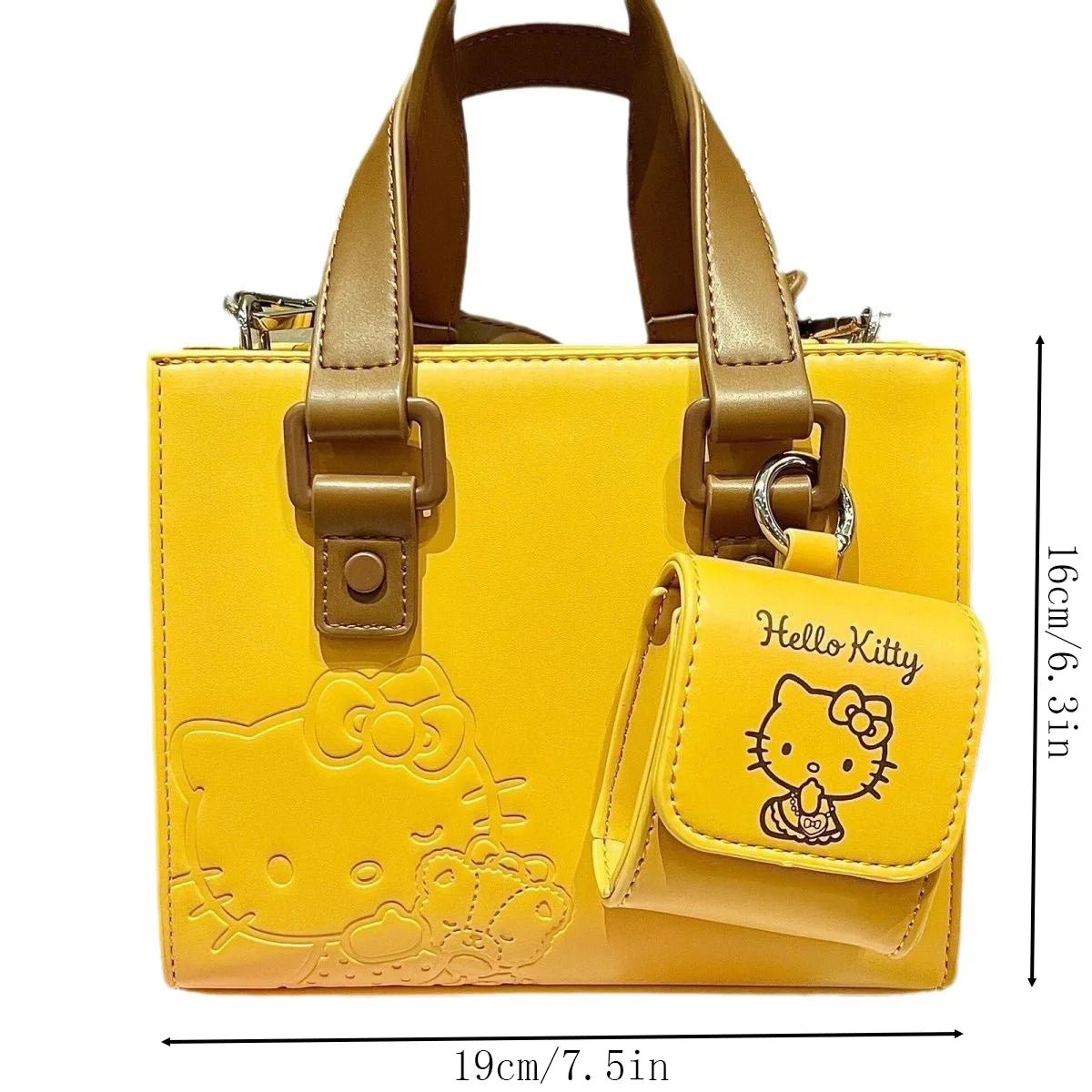Hello Kitty Shoulder Bag | Crossbody Handbag with Headphone Pouch - Cake Pops Parties
