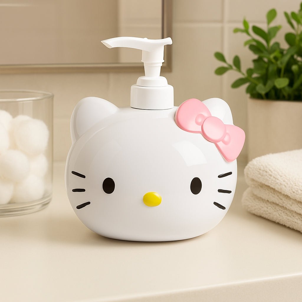 Hello Kitty Soap Dispenser | Cute Kawaii Bathroom & Kitchen Sinkware - Cake Pops Parties