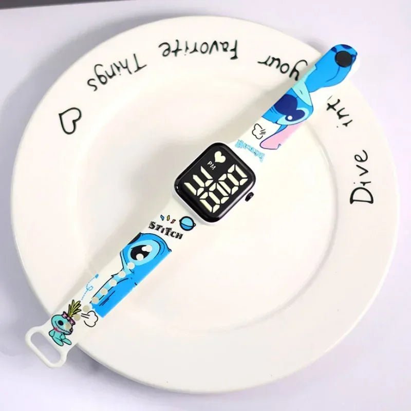 Hello Kitty Stitch Pikachu LED Watch Youth Fashion Square Gift - Cake Pops Parties