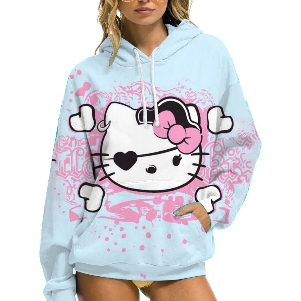 Hello Kitty Women’s Winter Hoodie | Casual Loose Fit with Pockets - Cake Pops Parties