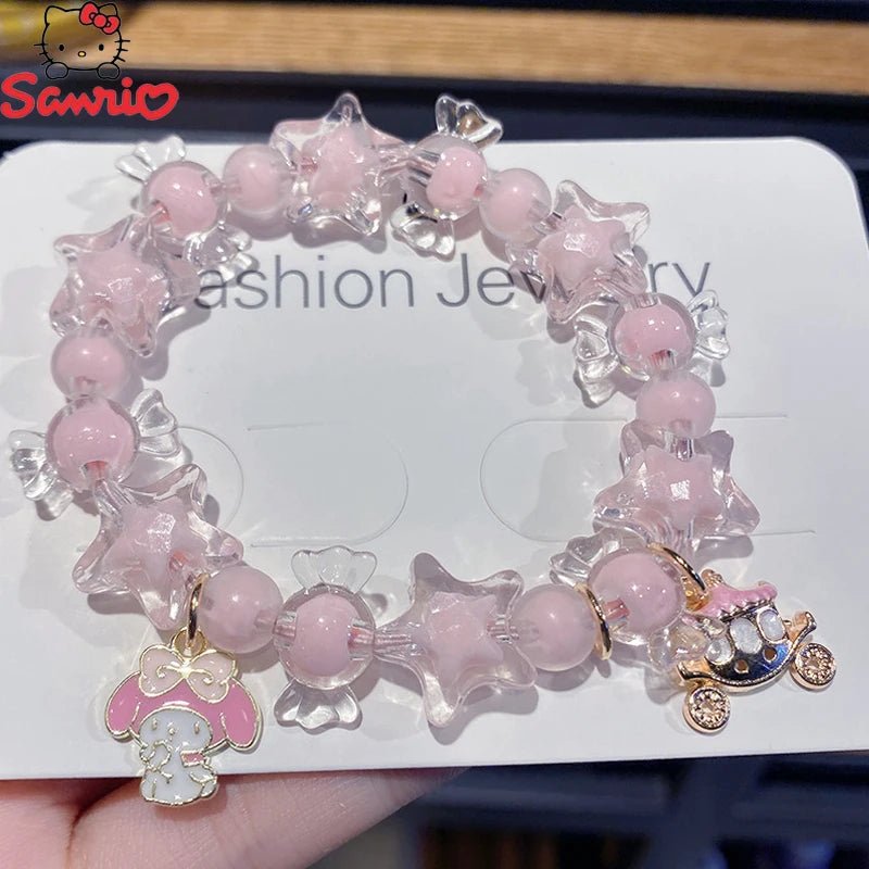 Hello Kitty Y2K Crystal Bracelet Cinnamoroll Melody Kawaii - Cake Pops Parties