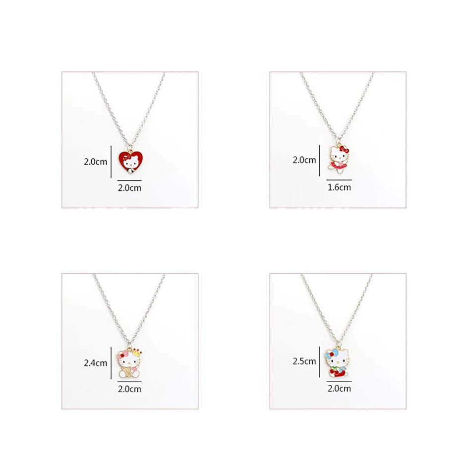Hello Kitty Y2K Necklace Kawaii Alloy Pendant Chain Gift - Cake Pops Parties