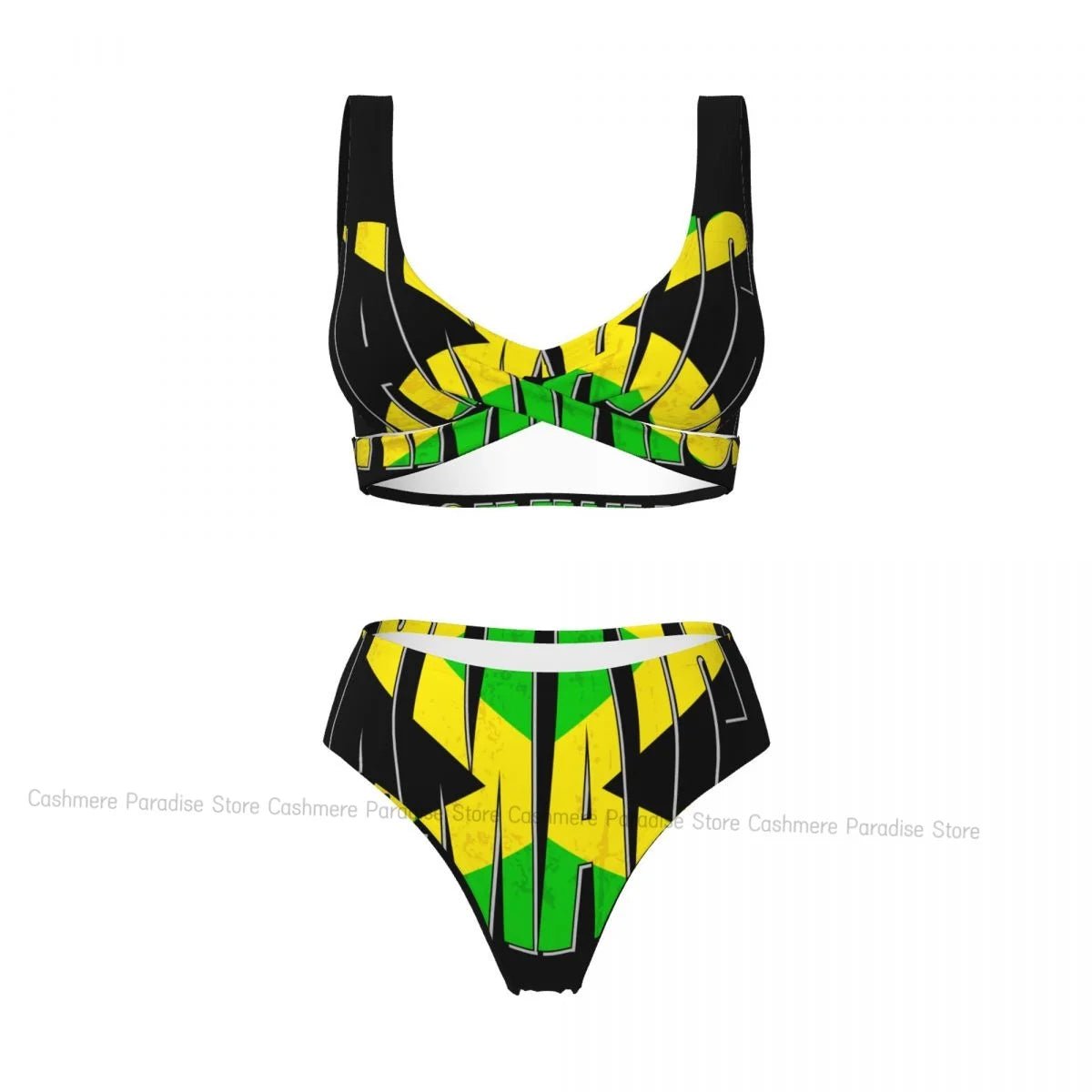 Jamaica Vibes Push - Up Bikini Set | Caribbean Women's Bathing Suit - Cake Pops Parties