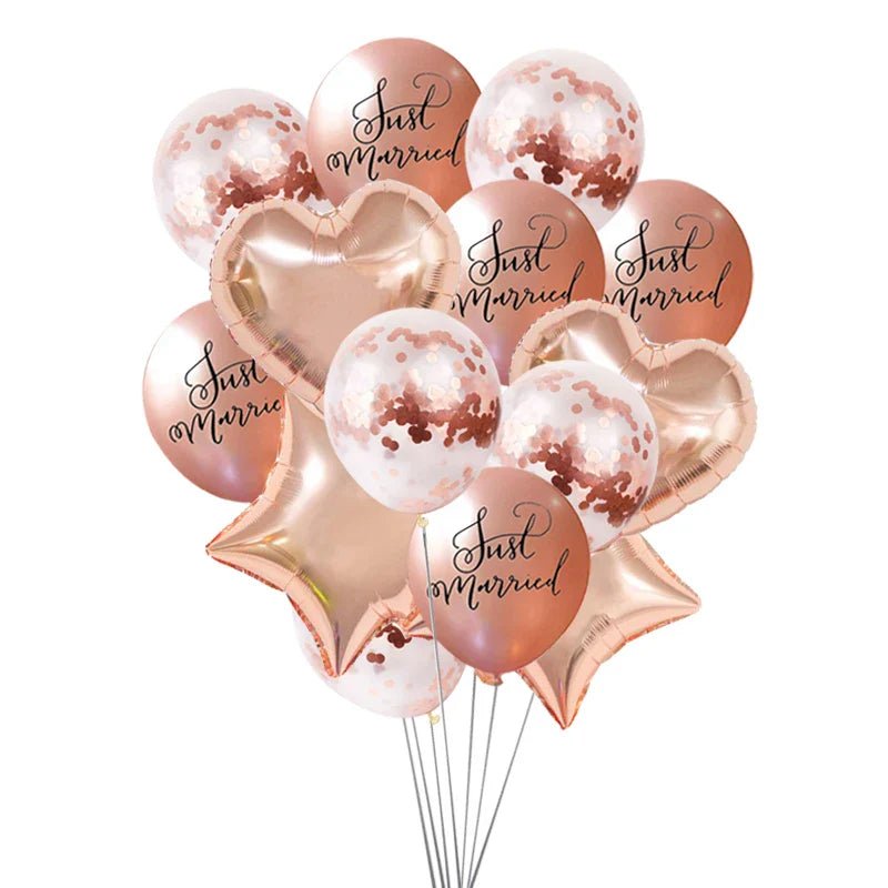 Just Married Confetti Balloon Set - Cake Pops Parties