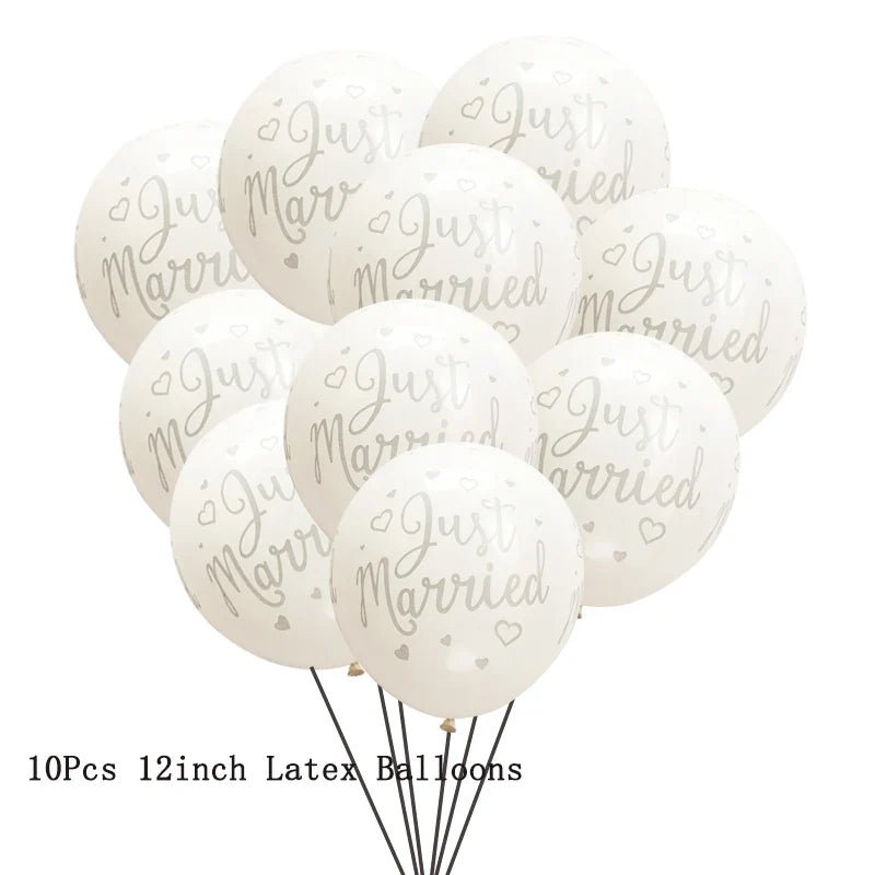 Just Married Confetti Balloon Set - Cake Pops Parties
