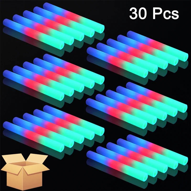 LED Foam Glow Sticks - Colorful Party Supplies - Cake Pops Parties
