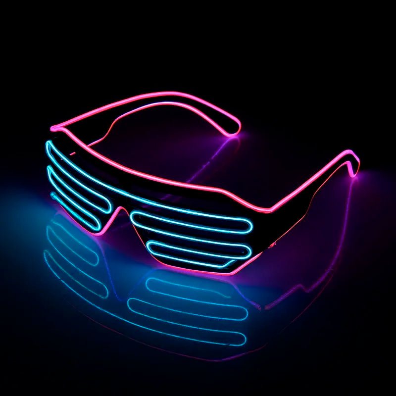 LED Luminous Glasses Neon Party Light Up Halloween - Cake Pops Parties