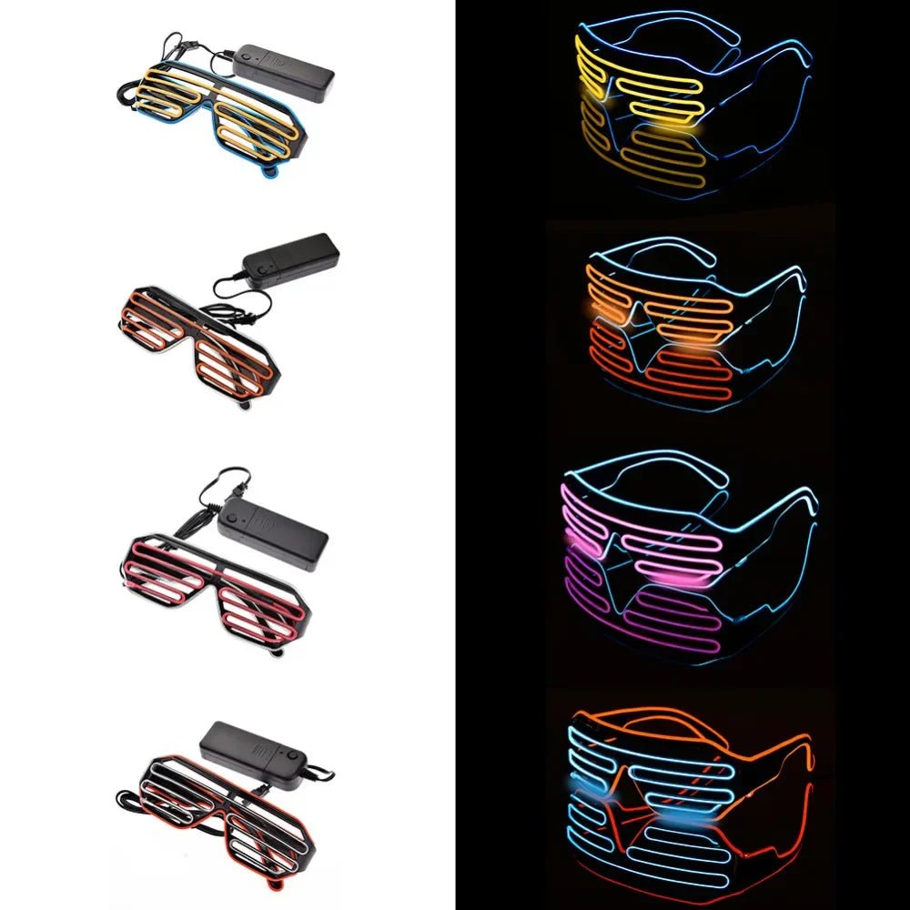 LED Luminous Glasses Neon Party Light Up Halloween - Cake Pops Parties
