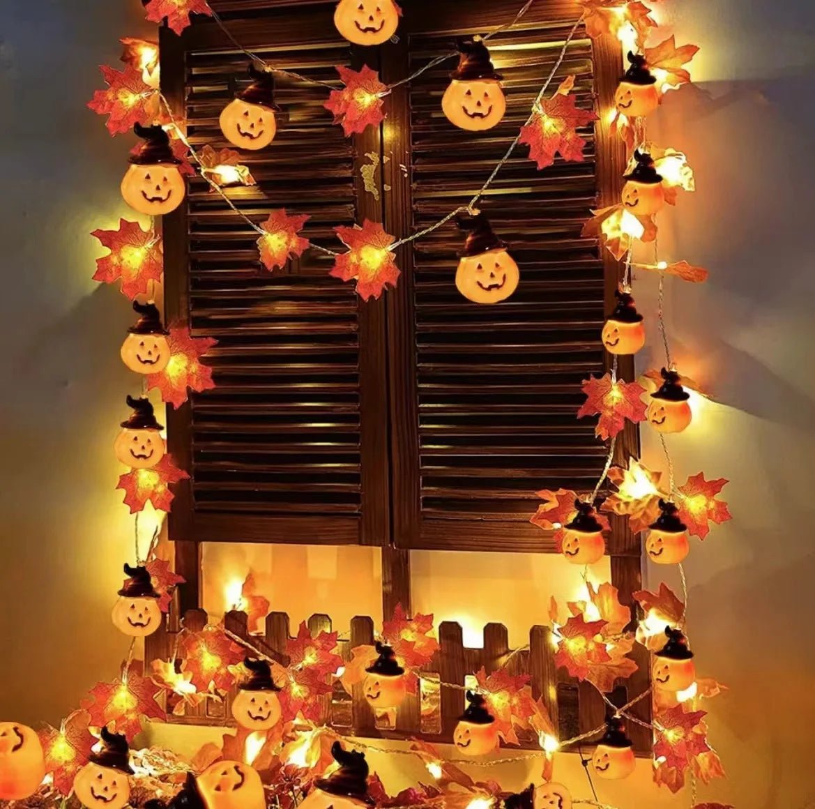 LED Maple Leaves Pumpkin Garland String Light - Cake Pops Parties