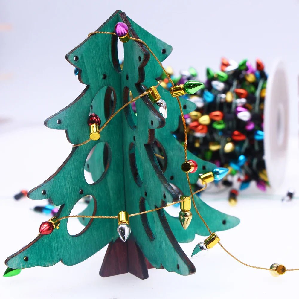 Mini Colorful Christmas Fairy Lights - Dollhouse Decor - Cake Pops Parties