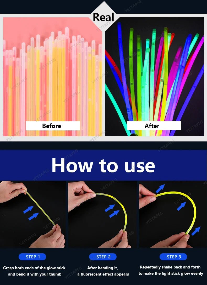 Neon Glow Sticks Party Pack - Cake Pops Parties