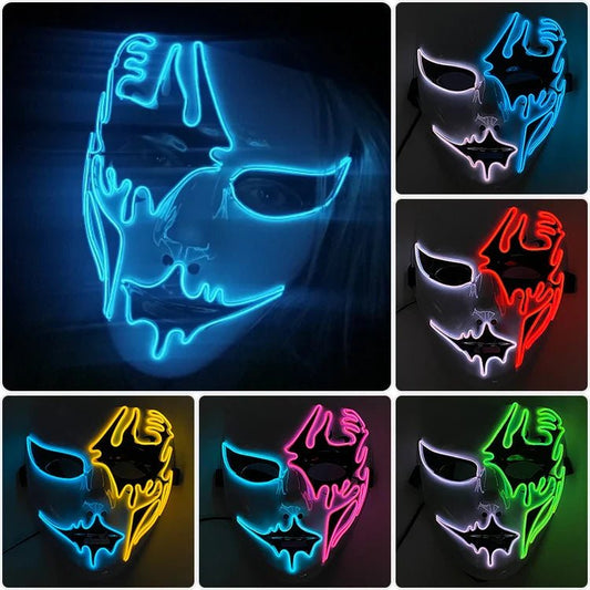 Neon Light LED Halloween Mask - Cake Pops Parties