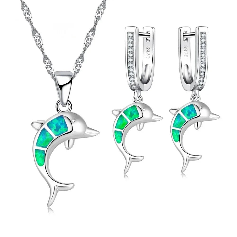 Opal Dolphin Jewelry Set - Cake Pops Parties