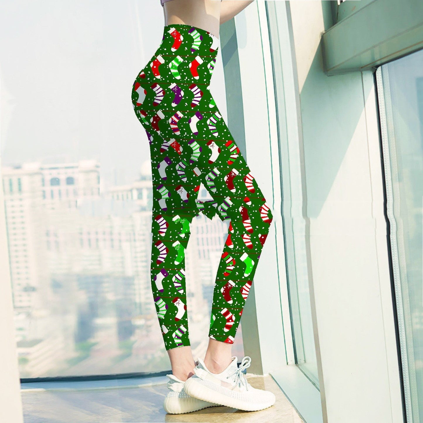 Personalized Christmas Leggings - Yoga Ready - Cake Pops Parties