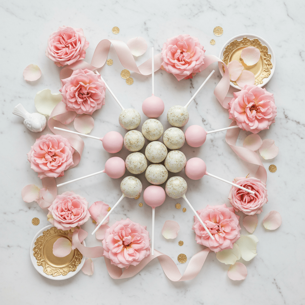 Pink and Glitter Cake Pops - Elegant Bite - Sized Treats - Cake Pops Parties