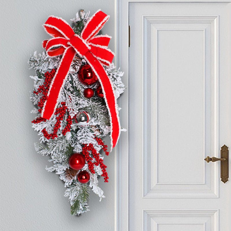 Premium Red Flocking Christmas Wreath - Cake Pops Parties