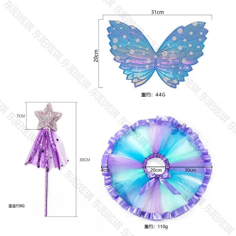 Princess Butterfly Wings & Flower Fairy Skirt Set - Cake Pops Parties