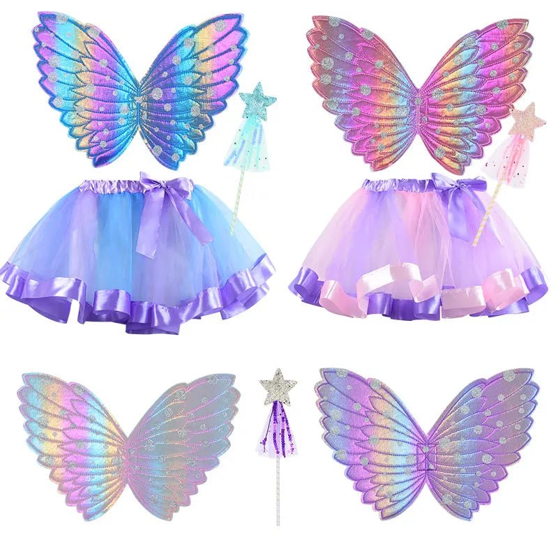 Rainbow Fairy Wings Set for Baby Girls - Cake Pops Parties