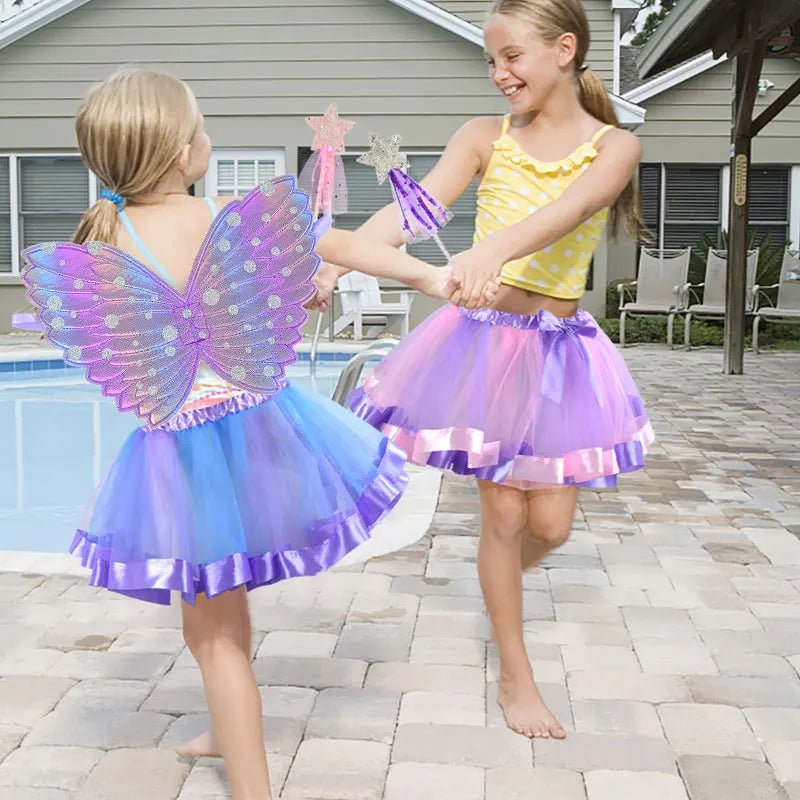 Rainbow Fairy Wings Set for Baby Girls - Cake Pops Parties