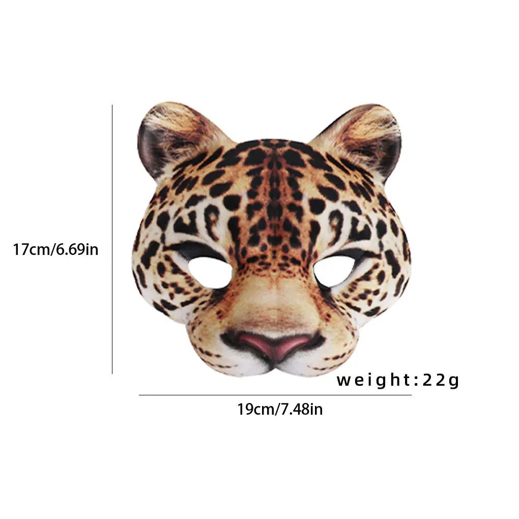 Realistic Cheetah Half Face Carnival Mask - Cake Pops Parties