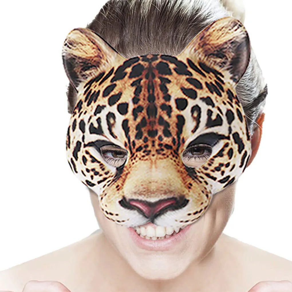 Realistic Cheetah Half Face Carnival Mask - Cake Pops Parties