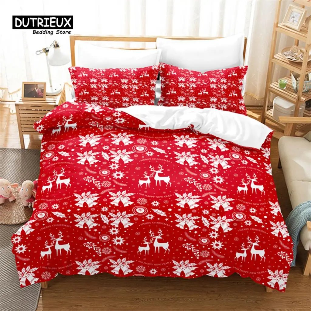 Red Christmas Bedding Set - Cake Pops Parties